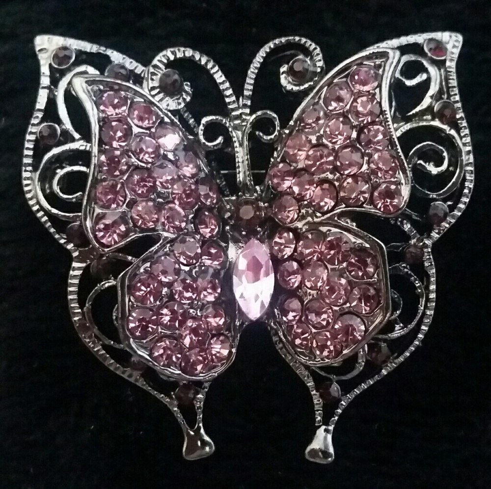 New butterfly jeweled brooch